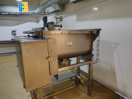 Misturador Ribbon Blender em aço inox para pós