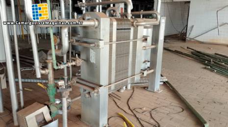 Pasteurizador trocador de calor a placas em a�o inox Brasholanda