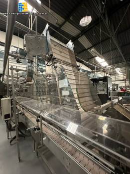 Linha de envase envasadora rotativa 30 pist�es rosqueadora 316 Ronchi