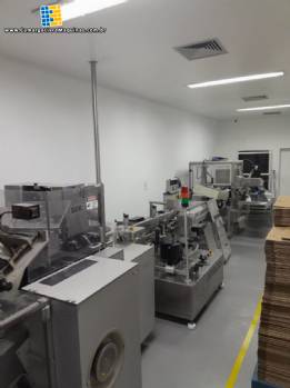Linha para embalagem farmacutica blistadeira encartuchadeira Uhlmann