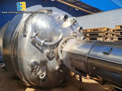 Reator de press�o inox 316 L 10 toneladas