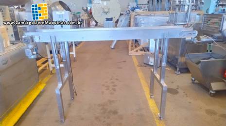 Esteira transportadora 260 mm x 2000 mm inox total
