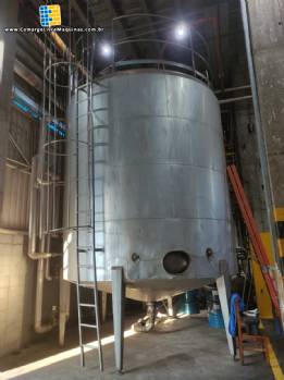 Tanque misturador encamisado em inox 40.000 L para aquecimento com agitao Recinox