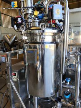 Tanque reator 100 L 140 L inox 316 L cip em skid Kroma com documenta��o ERU data sheet