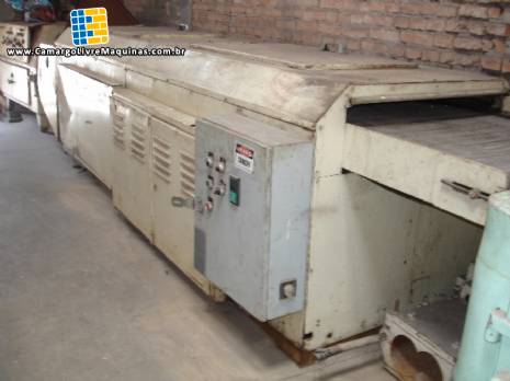 T�nel de resfriamento com esteira em a�o inox