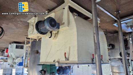 Conjunto de refino de chocolates, coberturas, pastas 300 kg / ciclo com concha moinho e tanque encamisado