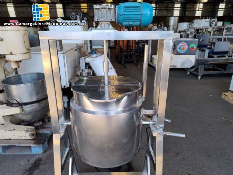 Tacho cozinhador encamisado em inox 50 litros