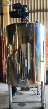 Reator tanque encamisado 2.800 L para cosm�ticos inox 316