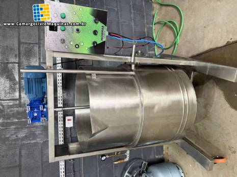 Tacho encamisado el�trico e g�s em inox para doces geleias 250 litros Inoxmar