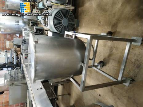 Tanque em ao inox com sada inferior 50 litros