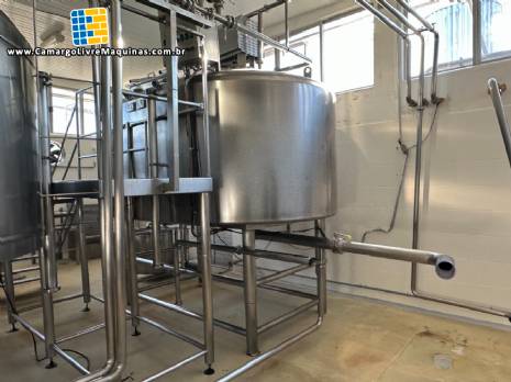 Queijomatic em inox para fabricao de massa para queijos Globo Inox 5.000 litros