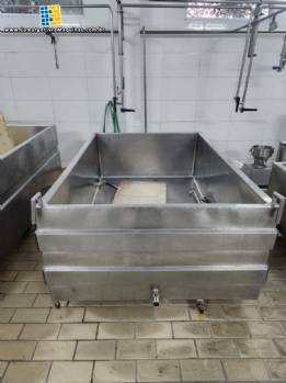 Tanque encamisado em a�o inox para fabrica��o de queijos 1500 litros