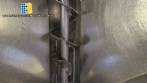 Rosca alimentadora transportadora helicoidal inclinada com silo receptor em ao inox